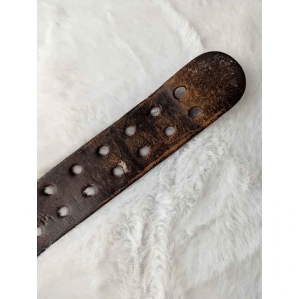 Vintage Brown Leather Altus Weight Lifting Belt Medium 28-34 Brown